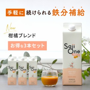 【公式】SajiOne 柑橘ブレンド 3本セット サジージュース 1000ml サジーワン 鉄分補給 美容 サジー シーベリー シーバックソーン ゆず オ