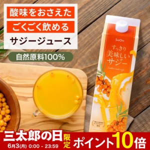 【公式】すっきり美味しいサジー 1000ml 鉄分補給 SajiOne 飲みやすいサジージュース 子供 アミノ酸 リンゴ酸 ミネラル ドリンク ゆず オ