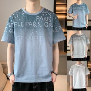 メンズＴシャツ 綿 半袖 男 夏 ｔシャツ ゆったり オシャレ 半袖ｔシャツ 3色/M-8XL