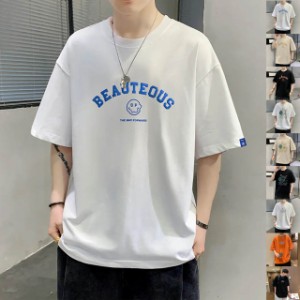 メンズＴシャツ 綿 半袖 男 夏 ｔシャツ ゆったり オシャレ 半袖ｔシャツ