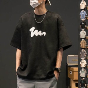 メンズＴシャツ 半袖 男 夏 ｔシャツ ゆったり オシャレ 半袖ｔシャツ