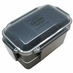 OSK オーエスケー DISH UP LUNCH ランチボックス二段仕切付 PWD-600 グレー