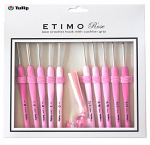 Tulip チューリップ 編み針 『ETIMO Rose エティモロゼ クッショングリップ付きかぎ針レース針セット』