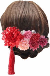 和風 和装 髪飾り 9点セット 花 ドライフラワー プリザーブドフラワー 高級造花 ヘアアクセサリー 式髪飾り 舞妓風髪飾り つまみ細工 ヘ