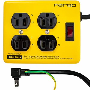 Fargo 延長コード 4個口 雷サージ 一括スイッチ付 STEEL TAP スチールタップ ファーゴ 電源タップ 鉄製 おしゃれ インテリア