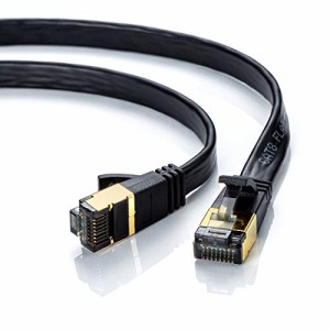 サンワサプライSanwa Supply CAT8フラットLANケーブル5m 40Gbps/2000MHz RJ45 ツメ折れ防止 ブラック KB