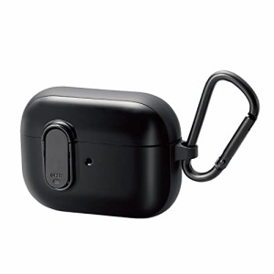 エレコム AirPods Pro 2019年 対応 ケース カバー ハイブリッド TOUGH SLIM Lock ロック機能 カラビナ付 落下防