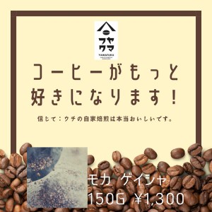 エチオピア モカ ゲイシャ 中浅煎り 150g 自家焙煎珈琲 コーヒー豆