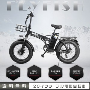 アクセル付きフル電動自転車 20インチ 500W 48V15Ahバッテリー 最高速度40km/h 最大走行距離70km 耐荷重150kg 7段変速 モペット型電動自