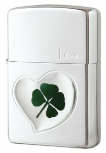 Zippo ジッポライター 本物四つ葉のクローバー シルバー（Love)