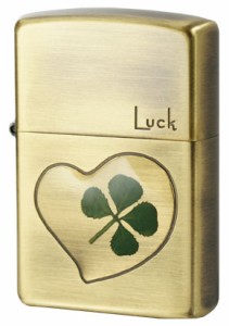 Zippo ジッポライター 本物四つ葉のクローバー 真鍮古美　Luck幸運