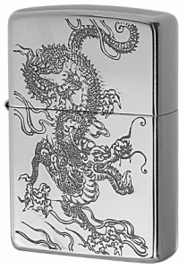 Zippo ジッポライター 和柄 龍 Japanese pattern Dragon 2SV-WDR2 メール便可