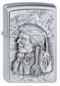 Zippo ジッポライター アメリカンインディアン 先住民 Red Indian エンブレム貼り 1300135 プレゼント 贈り物 男性 女性 希少 ユーロ メ