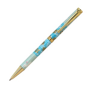 F-STYLE 美濃和紙 Mimo Washi Pen ボールペン TM1600 うさぎ市松 水色 即日
