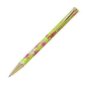 F-STYLE 美濃和紙 Mimo Washi Pen ボールペン TM1601 桜と流水 黄緑色 即日