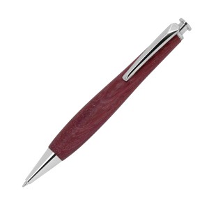 F-STYLE  Wood Knock Pen パープルハート ボールペン TWB2410-4 即日 名入れ可 送料無料