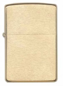 Zippo ジッポライター Brushed Solid Brass ブラッシュドソリッドブラス No.204 刻印無し メール便可