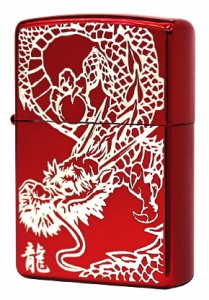 Zippo ジッポライター RED　DRAGON (S）IonRed　銀サシ