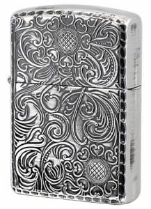 Zippo ジッポライター Antique Floral （D）シルバーイブシ