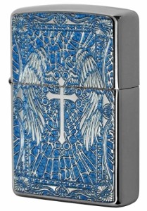 Zippo ジッポライター 200 Flat Bottom Metal Paint Plate 2MPP-Cross BL メール便可