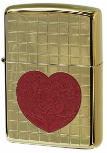 Zippo ジッポライター TITANIUM COATING Heart Rose チタニュームコーティング ローズハート Gold TC-G メール便可