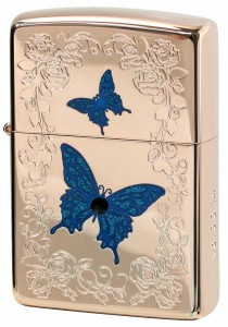 Zippo ジッポライター Blue Butterfly RP ブルー バタフライ Rose Pink メール便可