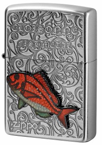 Zippo ジッポライター Vintage Cloisonne fish metal Salt Water Fish ヴィンテージ 七宝メタル AN-マダイ メール便可