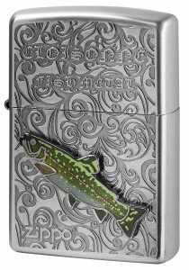 Zippo ジッポライター Vintage Cloisonne fish metal Fresh Water Fish ヴィンテージ 七宝メタル AN-ブルックトラウト メール便可