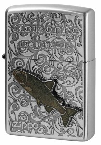 Zippo ジッポライター Vintage Cloisonne fish metal Fresh Water Fish ヴィンテージ 七宝メタル AN-サツキマス メール便可