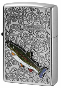 Zippo ジッポライター Vintage Cloisonne fish metal Fresh Water Fish ヴィンテージ 七宝メタル AN-ニジマス メール便可