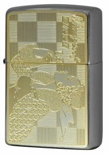 Zippo ジッポライター Windy Metal Gold Plate  ウィンディー メタルプレート 2MP-WINDY GP メール便可