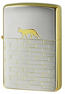 Zippo ジッポライター Cat walk キャットウォーク　シルバーサテーナ ゴールド 2SG-CATW