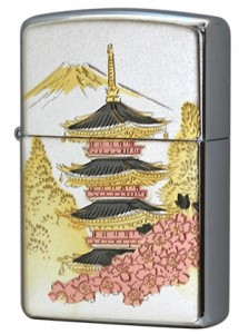 Zippo ジッポライター 電鋳板 五重塔 メール便可