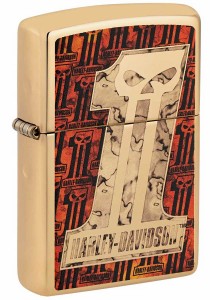 Zippo ジッポライター Harley-Davidson USAモデル ＃1スカルロゴ 48361