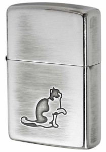 Zippo ジッポライター ネコ 猫 Cat Pau キャットポー SV 銀メッキいぶし 80042 プレゼント 贈り物 女性 かわいい メール便可