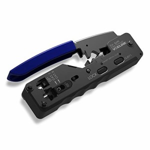 VCELINK GJ671BL RJ45 圧着工具 LANコネクタ かしめペンチ LANケーブル自作 貫通型CAT5/CAT6/CAT7 RJ4