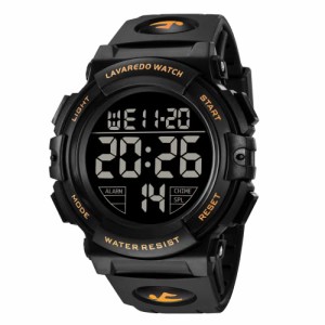 腕時計 メンズ デジタル 50メートル防水 日付 曜日 アラーム LED表示 多機能付き 防水腕時計 スポーツウォッチ おしゃれ アウトドア デ