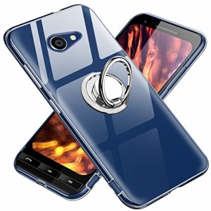 KYOCERA BASIO4 ケース クリア リング 透明 TPU リング付き 回転リング (BASIO4 KYV47 カバー 専用) 全透明