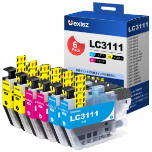 LC3111 インク カラー 6本セット ブラザー（brother）用 （2C/2M/2Y） ブラザー インク LC3111C LC3111M