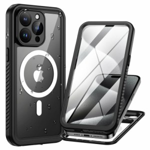 Lanhiem iPhone 15 Pro Max 防水ケース 5G MagSafe対応 完全防水 IP68米軍規格 Face ID認証 耐衝撃