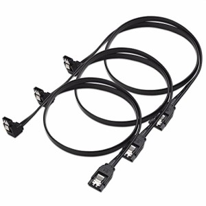 Cable Matters SATA ケーブル （L型） Sata3 ケーブル 61cm 3本セット 6 Gbps対応 ラッチ付き SSDとHD
