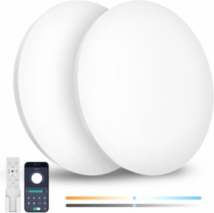 Coizabera LED シーリングライト 6畳 2個セット 28W 3600lm リモコン・スマホ操作 電気 蛍光灯 照明器具 天井 led