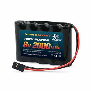 Melasta 6v ニッケル水素 バッテリー 2000mAh ラジコン 飛行機 フタバ プロポ バッテリー 平型 受信機用CEMSDSRoHS