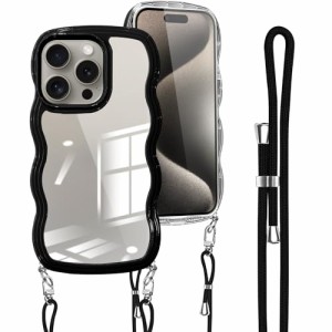 iPhone 15 Pro Max 用 ケース クリア ショルダー iphone 15promax カバー 首掛け 肩がけ 斜めかけ 紐付き ス