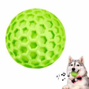 AUSCAT 犬 ボール いぬのおもちゃ 犬噛むおもちゃ 音が出る 「緑ボール L」 中大型犬 頑丈 天然ゴム 犬用玩具 歯清潔 口臭予防 スト