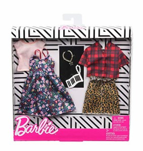 バービー(Barbie)ファッション2パック フローラル・チェック 着せ替え人形用ドレス アクセサリー3歳~ GHX57