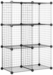 ベーシック 収納棚 6キューブワイヤー ブラック 36cmx36cmx36cm