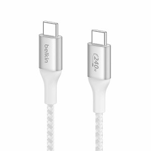 Belkin USB-C to C 編組ケーブル 240W対応 急速充電 PD3.1対応 超高耐久 USB-IF認証 ゲーミングPC/MacBo