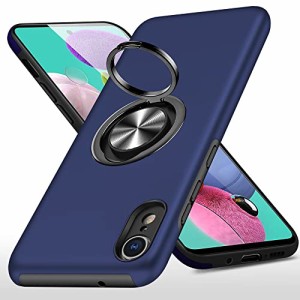 iPhone XR ケース リング付き PC TPU 耐衝撃 衝撃吸収 傷つけ防止カバー 全面保護 360度回転カバー アイフォン XR スマホ