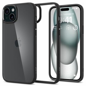 Spigen iPhone 15 ケース クリア 耐衝撃 黄変なし 米軍MIL規格取得 ストラップホール 透明 TPU バンパーケース 2重構造